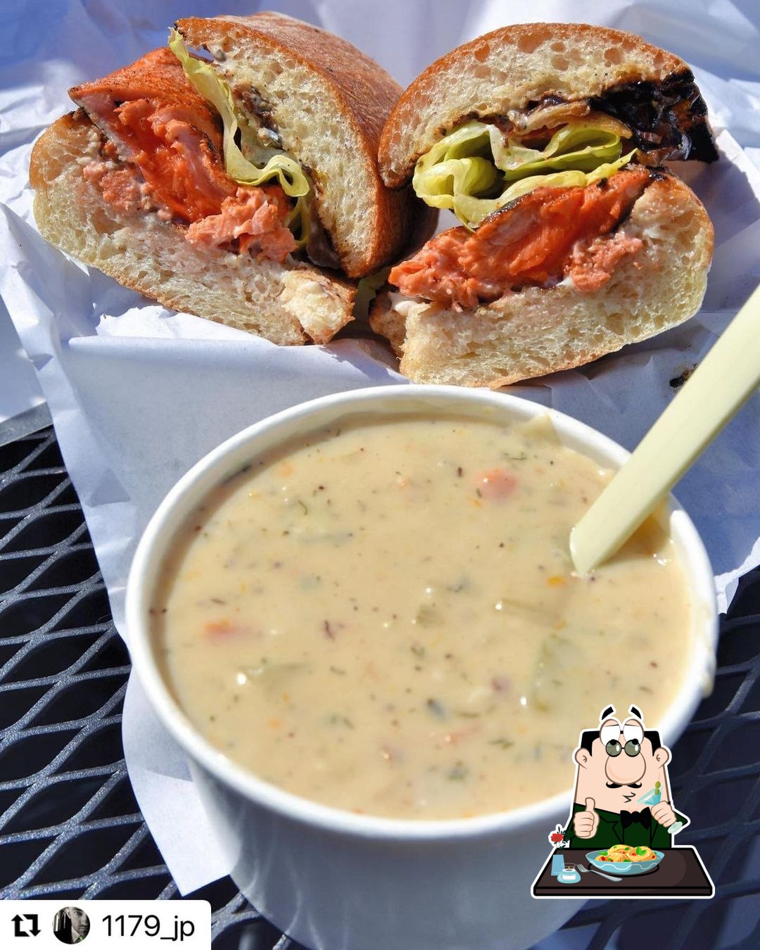Soup and sandwich